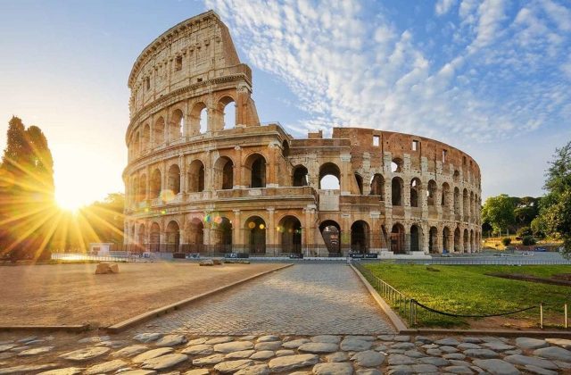 view-of-colosseum-in-rome-and-morning-sun-italy-europe